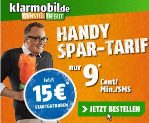 Kostenlose klarmobil Prepaid SIM-Karte