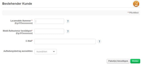 Lycamobile aufladen - Online Aufladung, Schnellaufladung, Automatische Aufladung